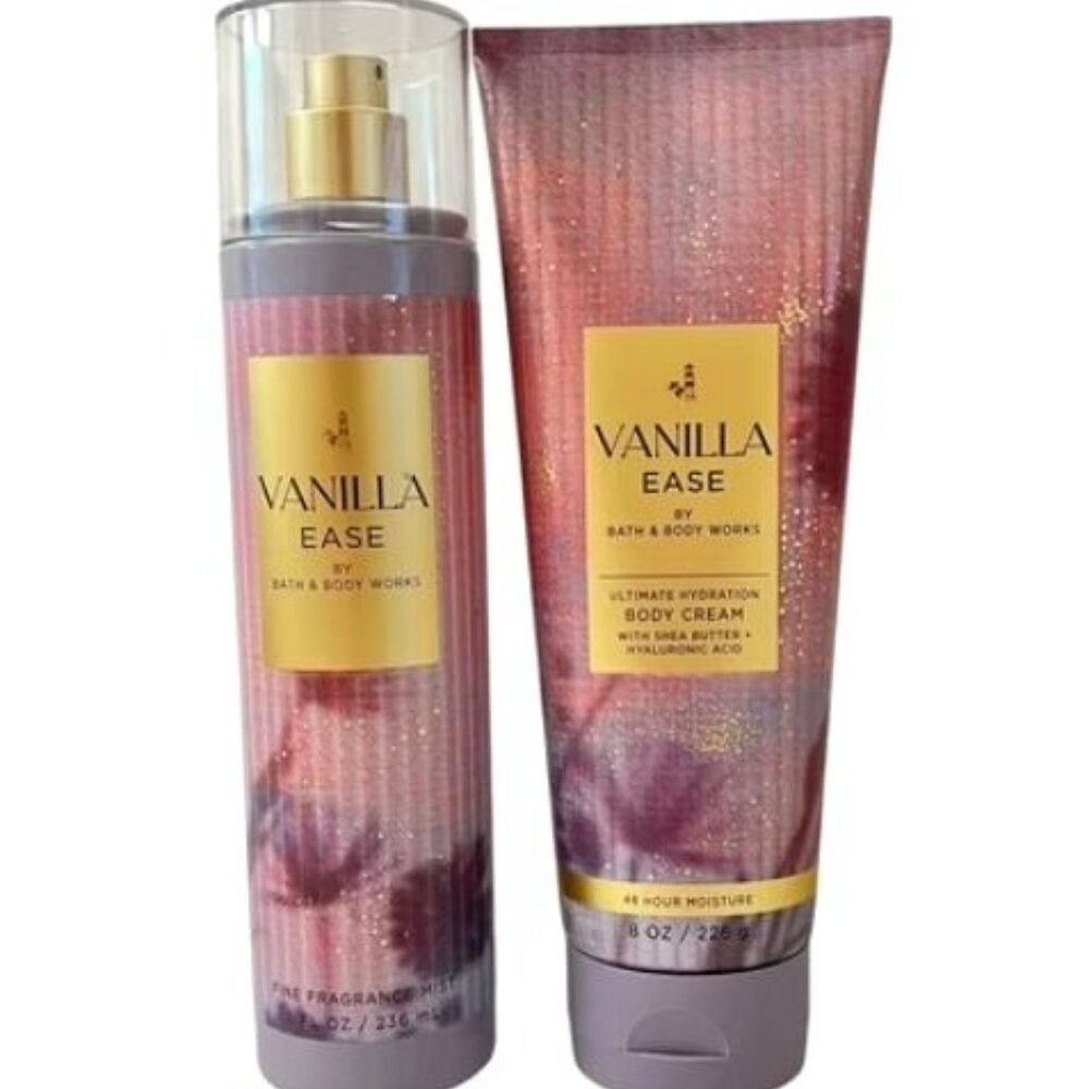 Vanilla Ease Bath & Body Fragrance Mist & Body Cream NEW